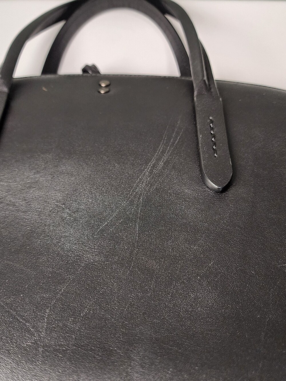 Coach 22821 Cooper Carryall Gunmetal Black Glovetanned Leather - Picture 7 of 9